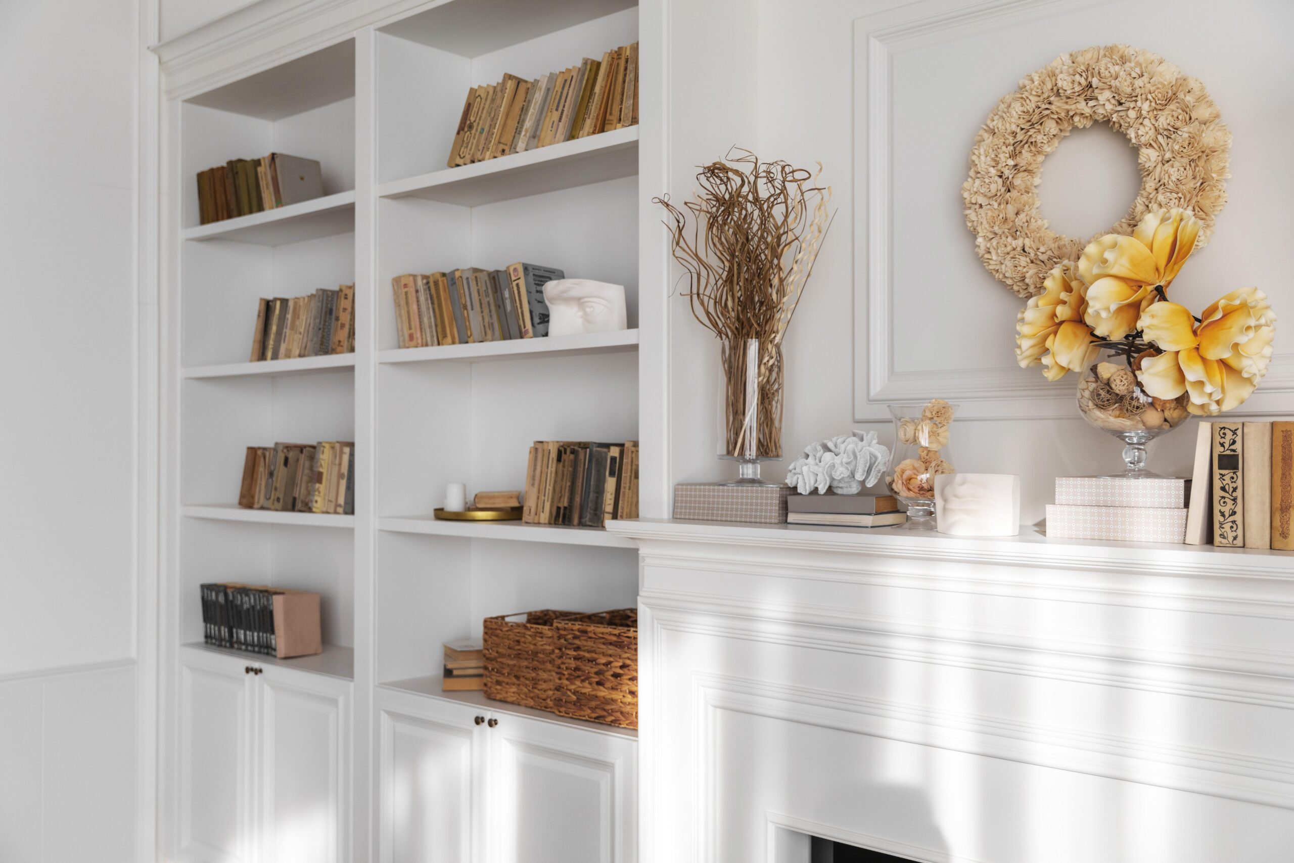 Custom Wooden Bookshelves